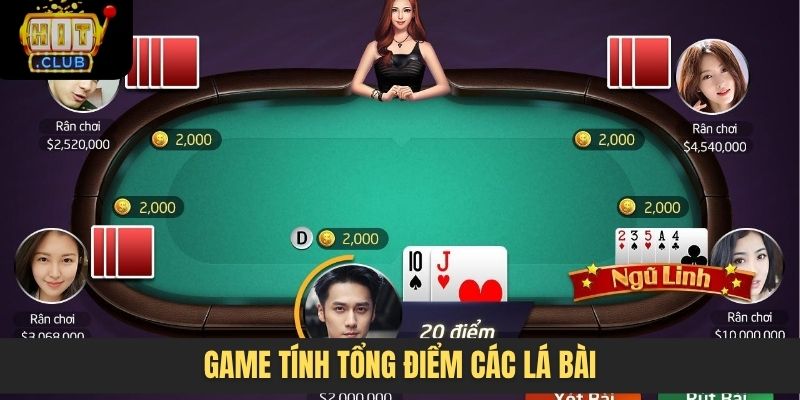 Game tính tổng điểm các lá bài
